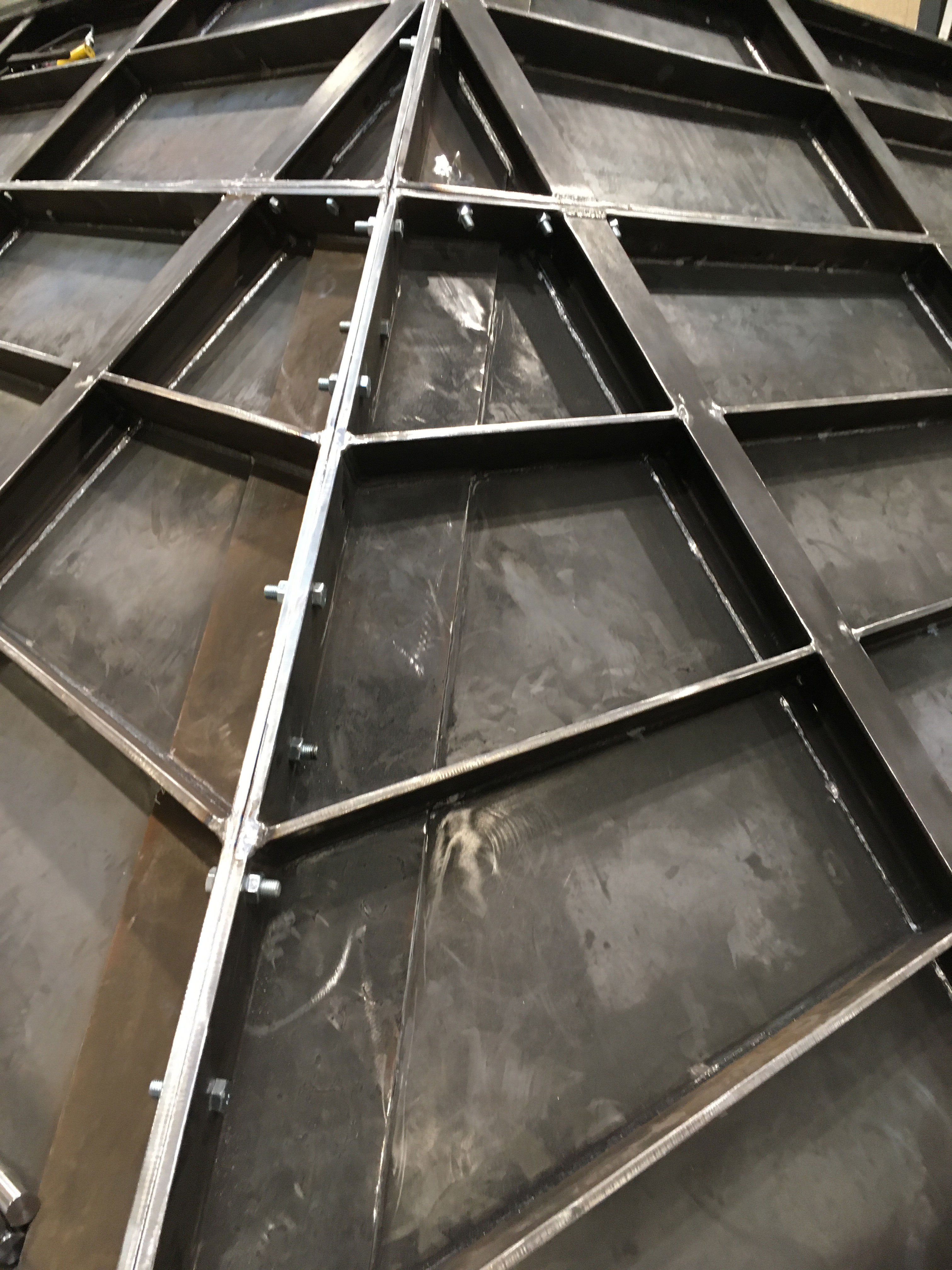 Hopper panel fabrication